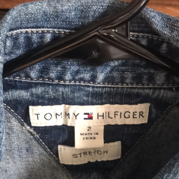 Vintage Tommy Hilfiger Y2K Denim Short Sleeve Dress - Picture 3 of 15